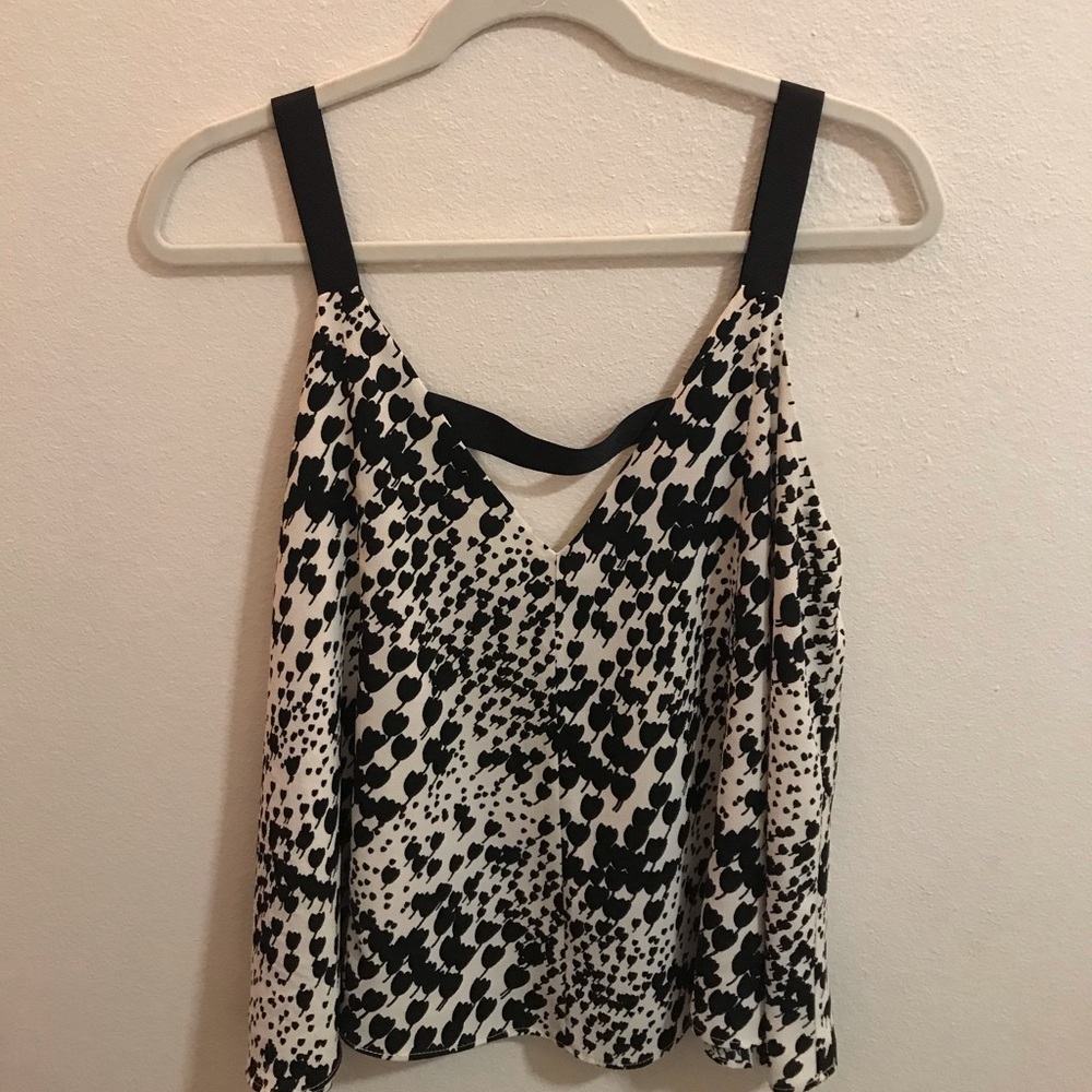 Zara black and white tank